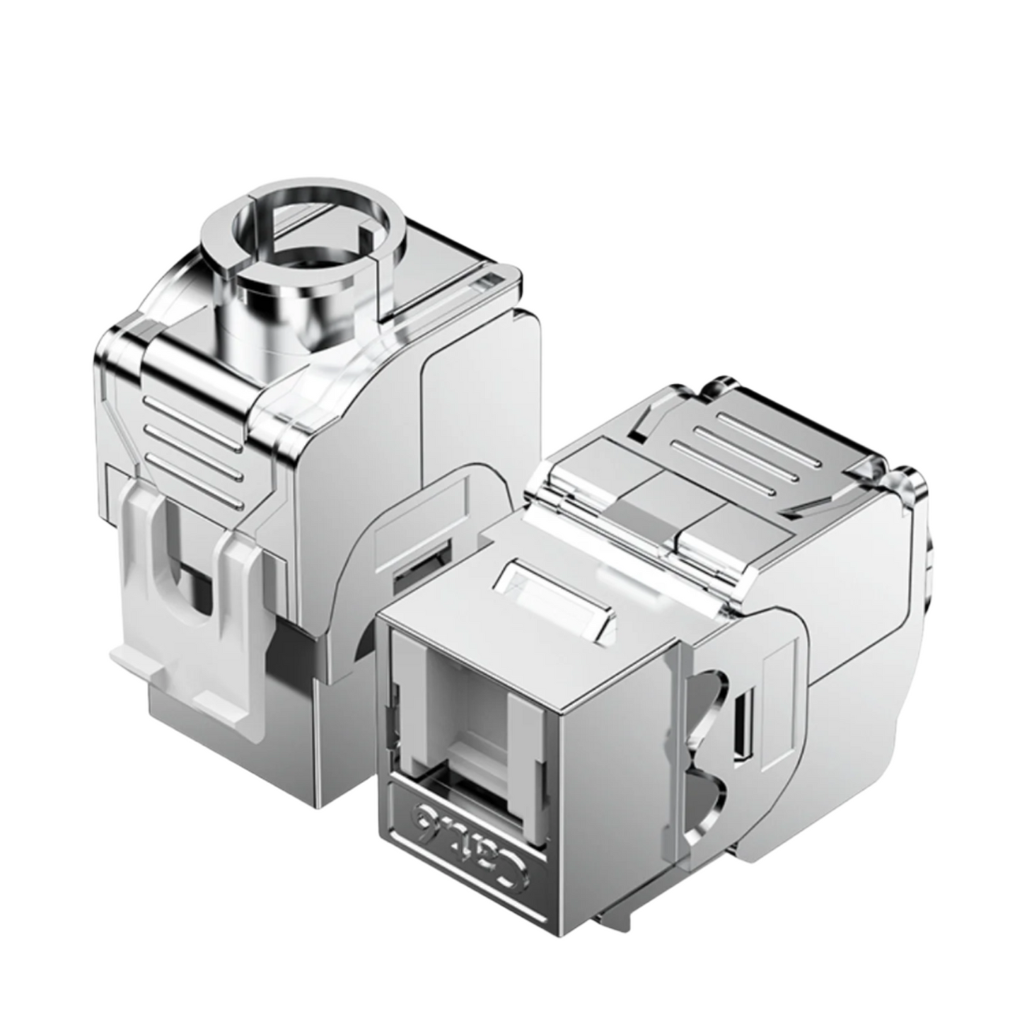 Cat6A FTP Toolless 180° Keystone Jack With Internal Flip Shutter
