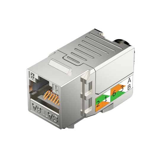 90-Degree Angled FTP Shielded Cat6/6A Keystone Jack