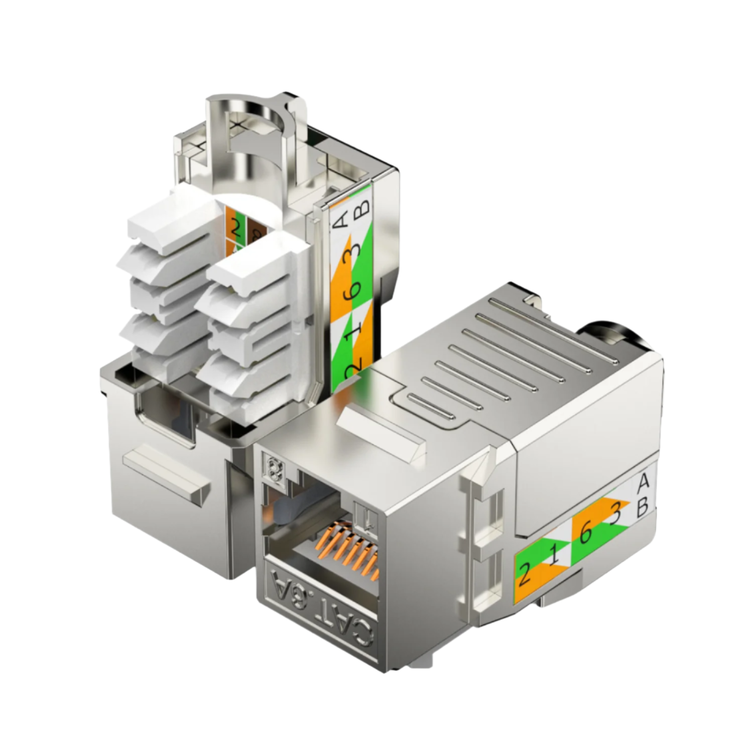 90-Degree Angled FTP Shielded Cat6/6A Keystone Jack
