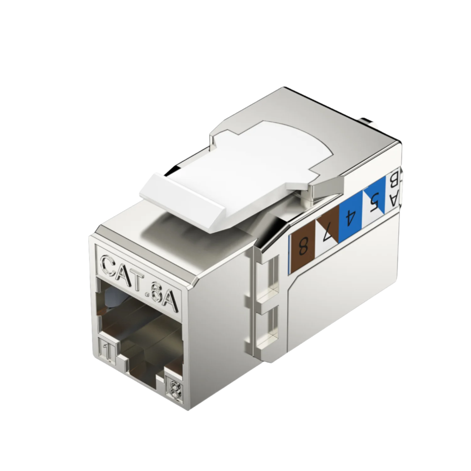 90-Degree Angled FTP Shielded Cat6/6A Keystone Jack