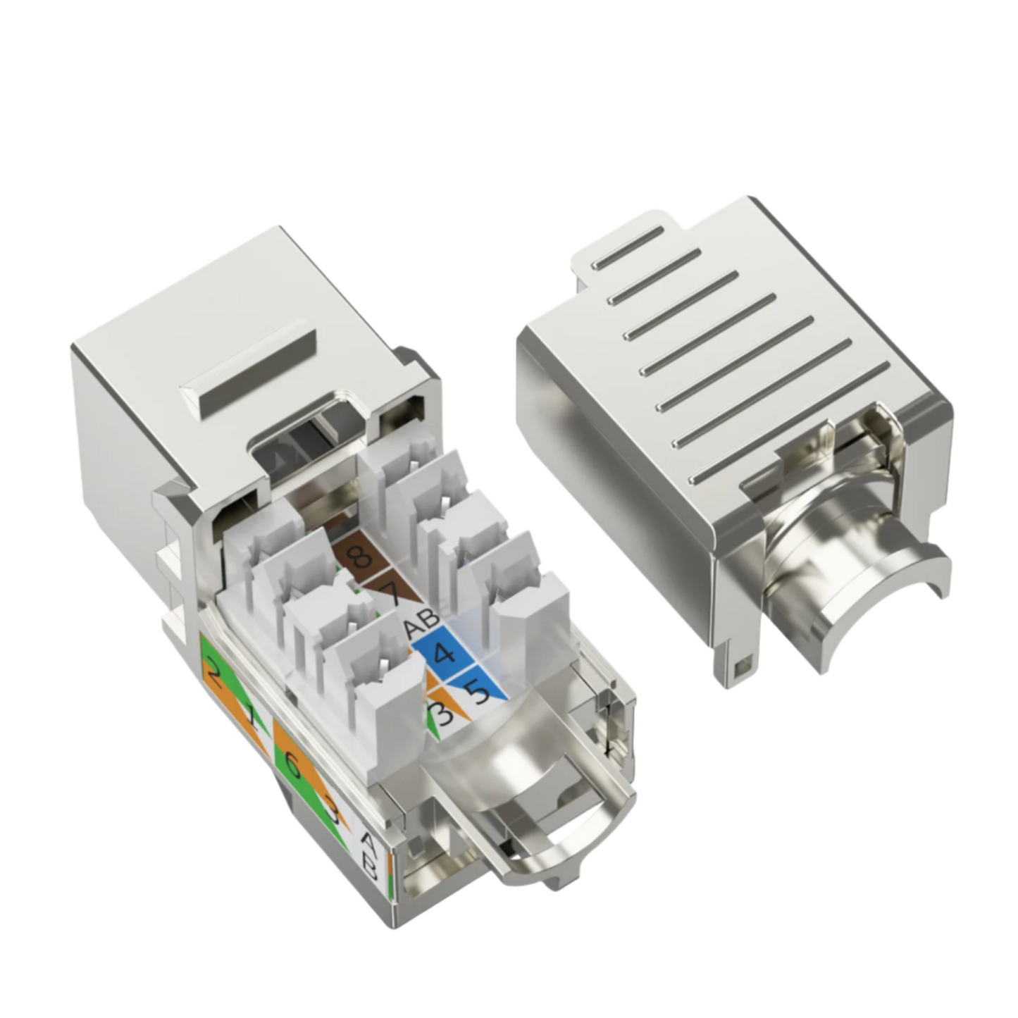 90-Degree Angled FTP Shielded Cat6/6A Keystone Jack