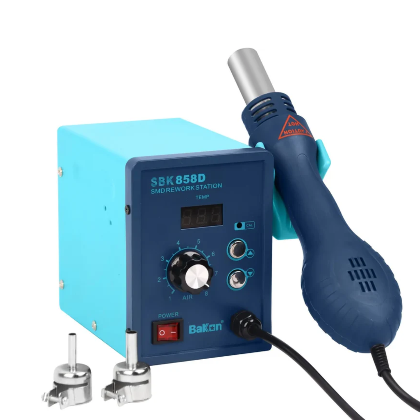 Bakon SBK858D Professional Hot Air Rework Station With Intelligent Digital Temperature Control For Electronic Soldering & Desoldering