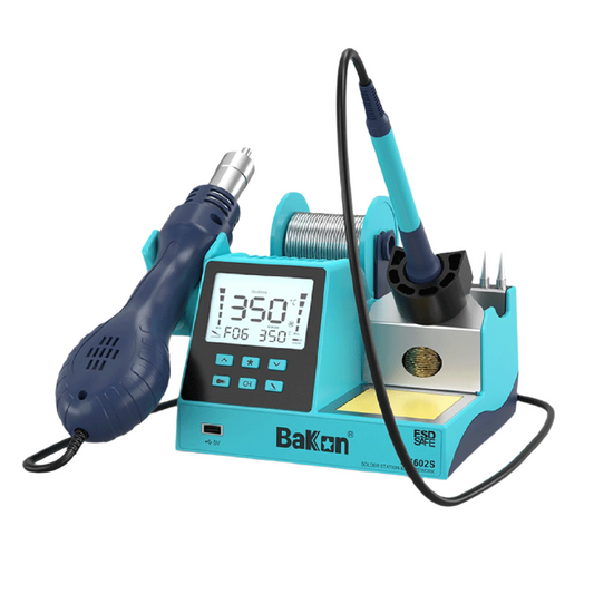 BK602S Digital 2-in-1 Rework Soldering Station Hot Air Gun & Iron