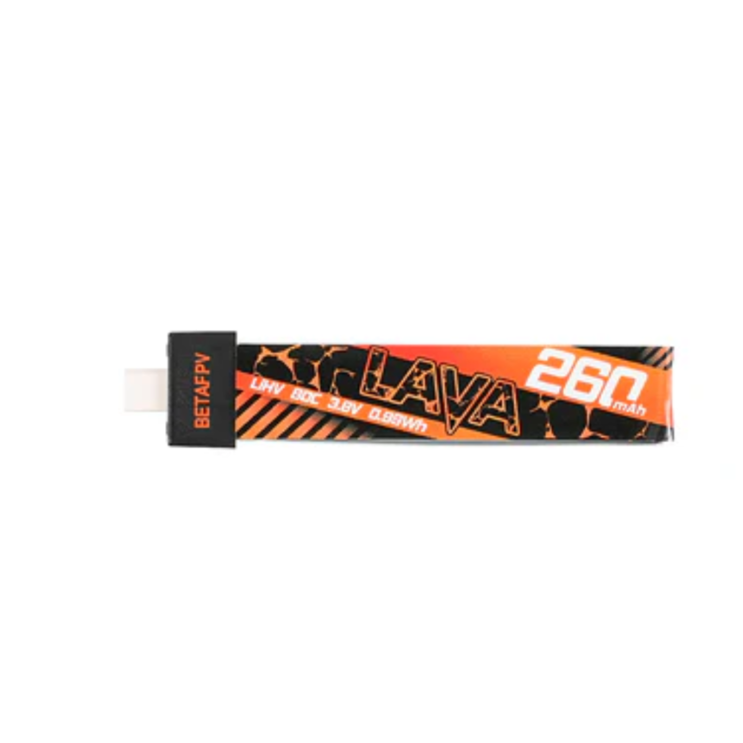 BetaFPV LAVA 1S 260mAh 80C Battery 3.8V 80C LiHV Battery With BT2.0 Connector Compatible For 1S FPV Tiny Whoop Drone Quadcopter Pack of 5