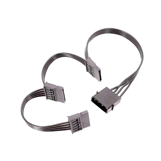 4-Pin IDE to 3 SATA Power Splitter Cable Large IDE To 1 Input to 3 SATA Output Hard Disk Power Cord - RS3937