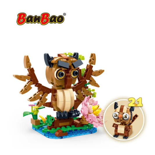 BanBao Owl Bird Building Block Set DIY Owl Model Toy Blocks Owl Bricks Educational Toy For Children - RS7660