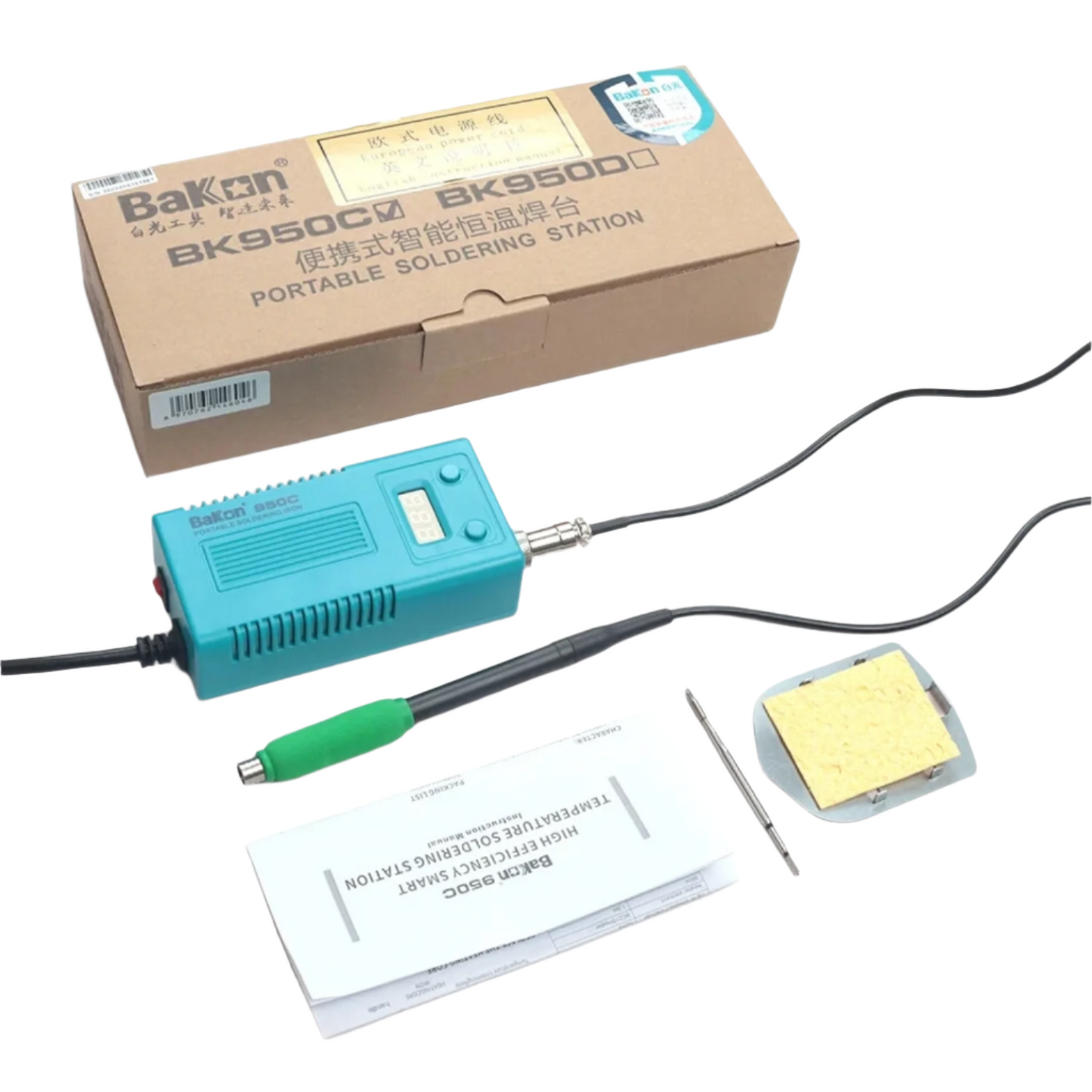 Bakon BK950C Portable Soldering Iron With C210 Tip For Electronics & DIY