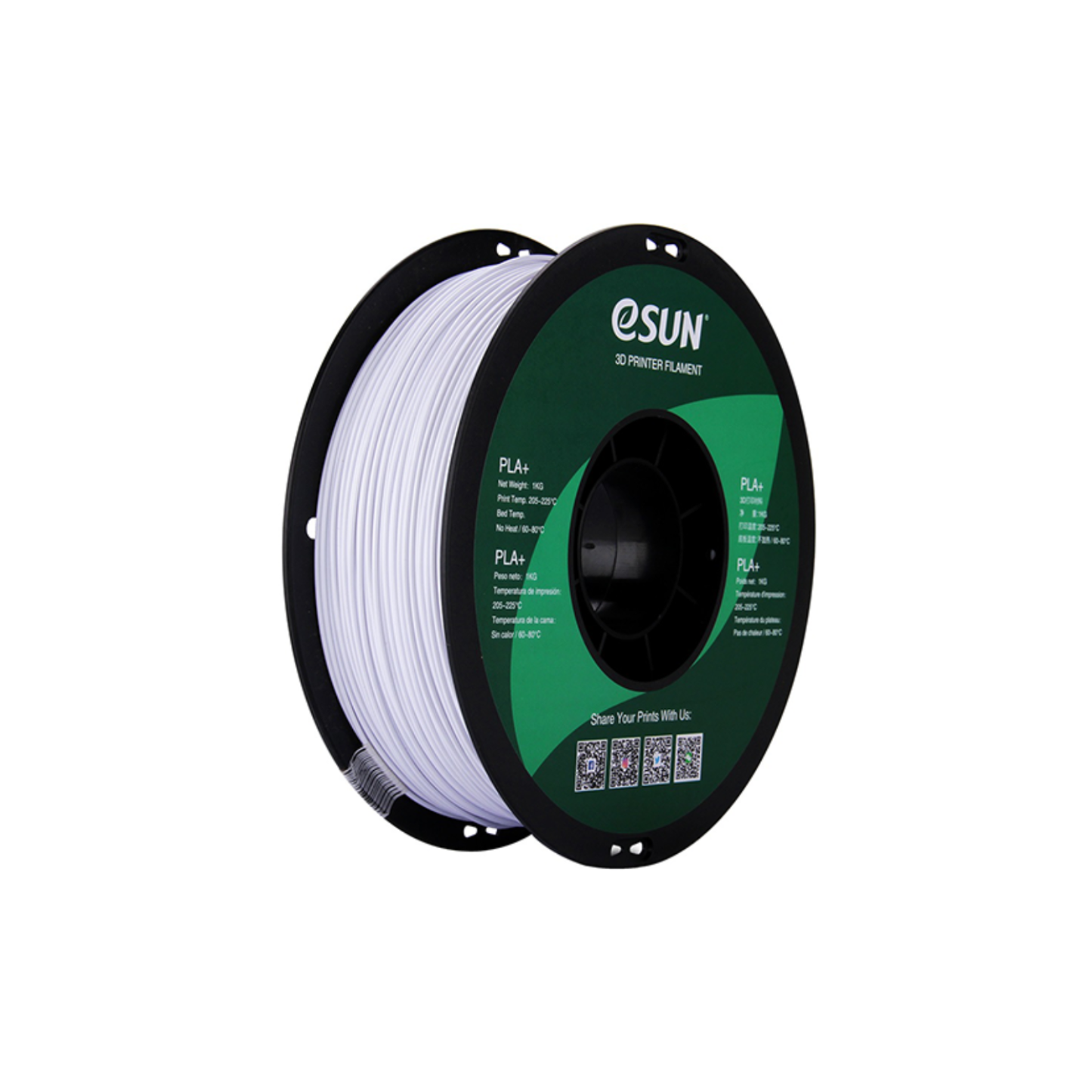 eSun PLA+ 3D Printing Filament 1.75mm 1kg For FDM 3D Printing - Cold White - RS3406