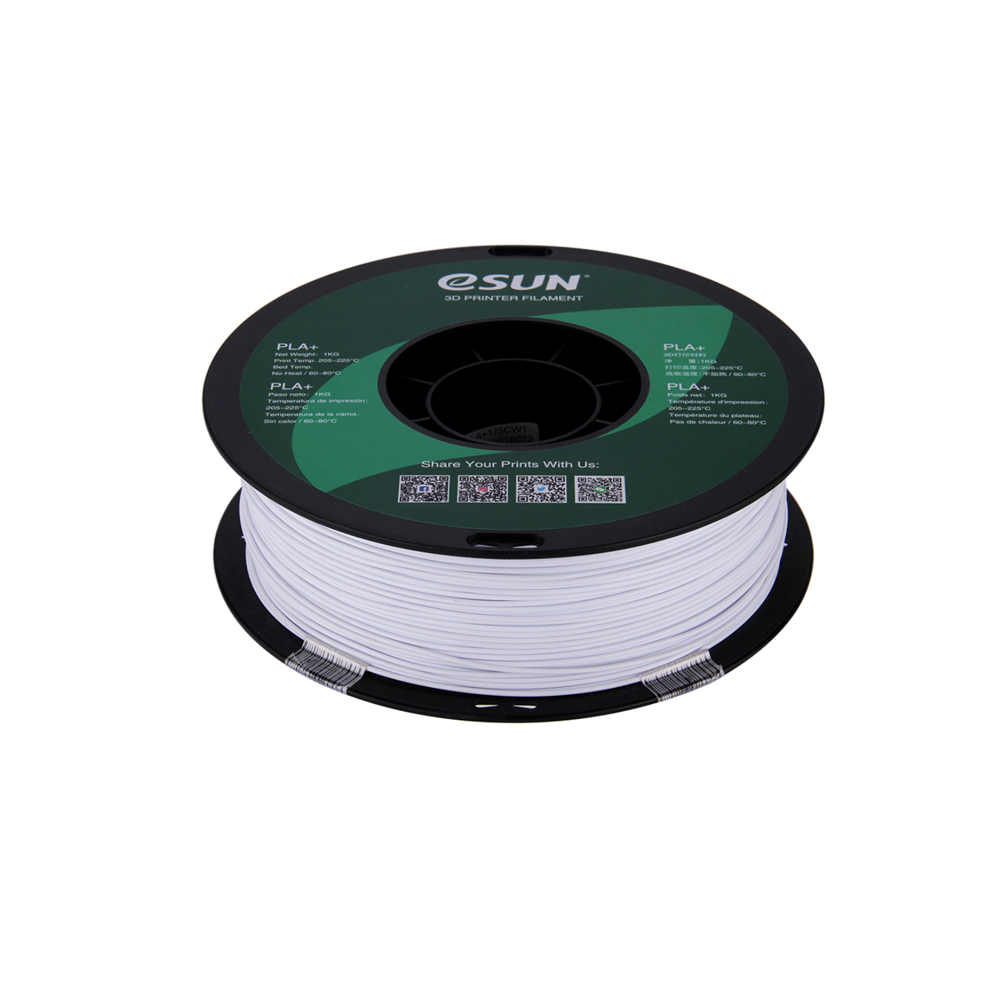 eSun PLA+ 3D Printing Filament 1.75mm 1kg For FDM 3D Printing - Cold White - RS3406