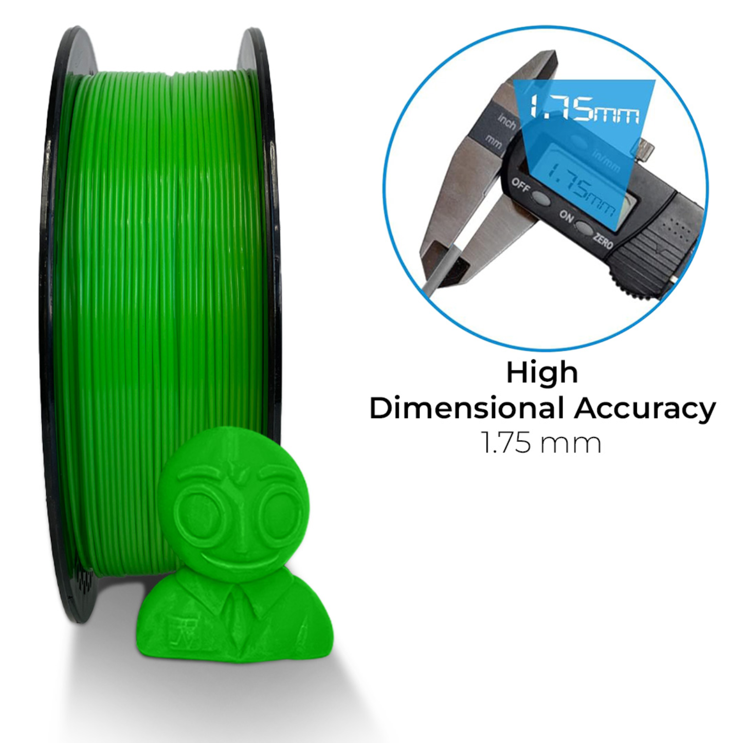 Premium HS PLA+ 3D Printer Filament (Mint Green)