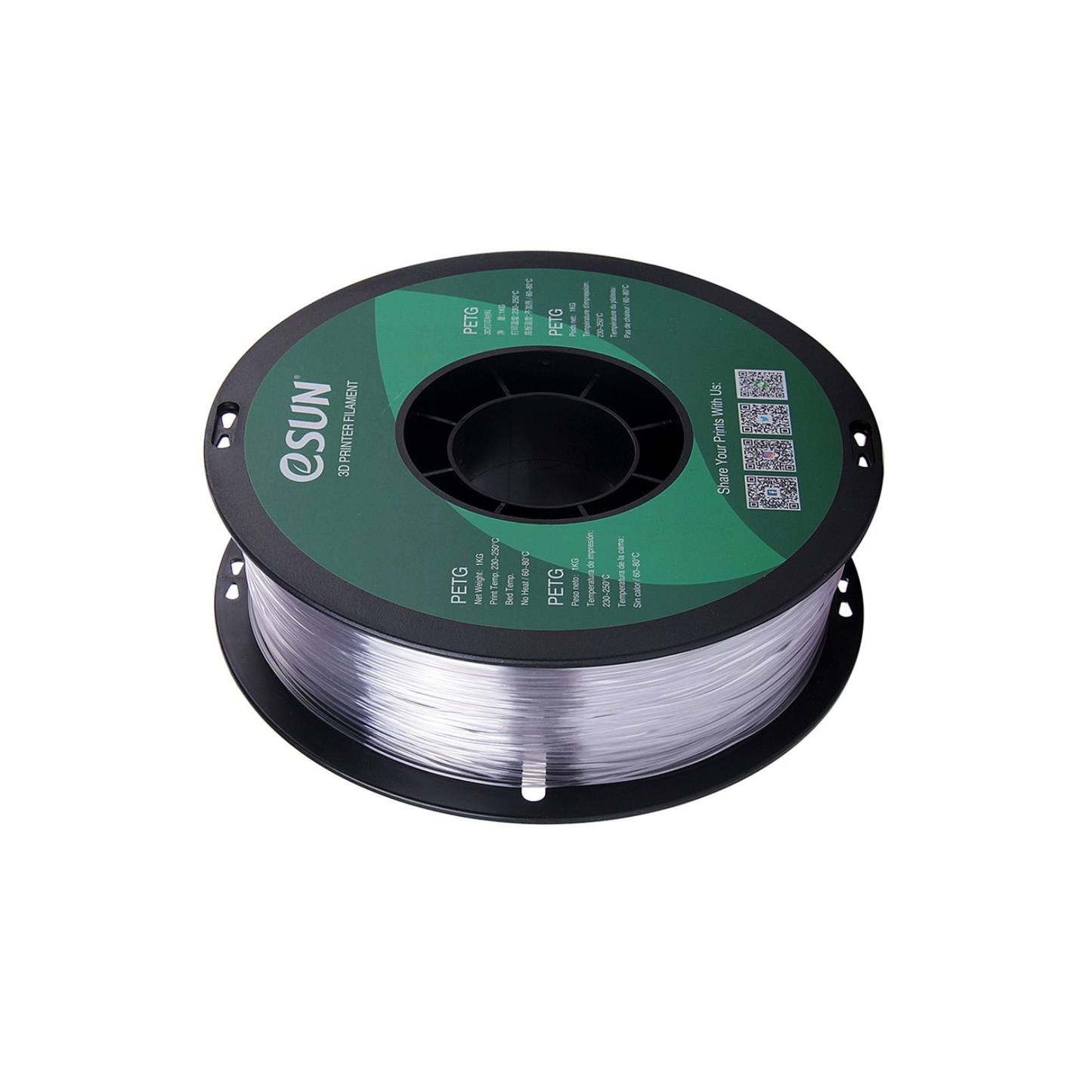 eSun PETG 3D Printing Filament 1.75mm 1kg Spool For Durable 3D Printer Material - Natural - RS3416