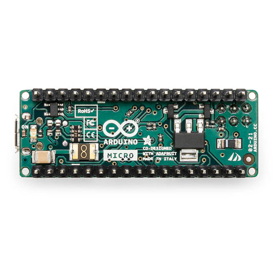 Official Arduino Micro Rev3 USB Development Board With Headers ATmega32U4 Microcontroller With USB HID Support For Compact Projects