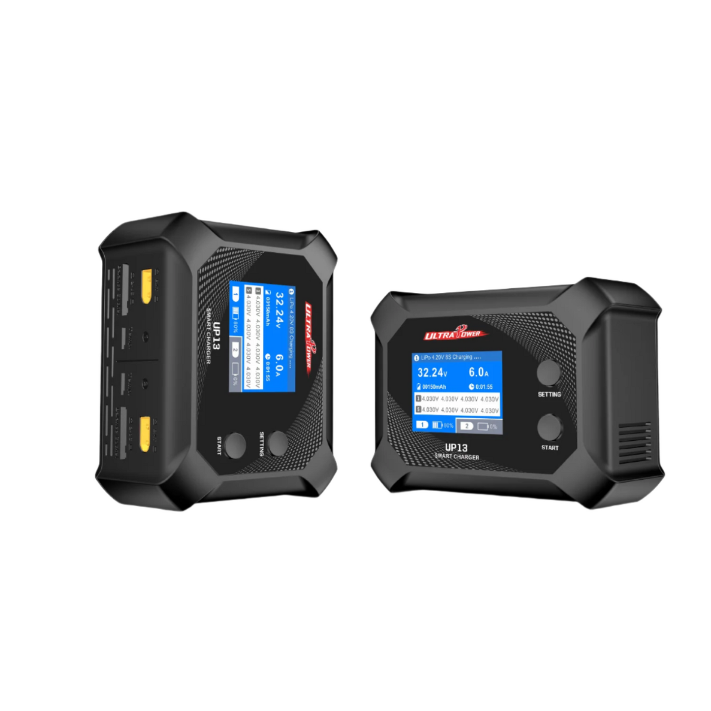 UltraPower UP13 Smart AC Charger 200W 10A Smart Dual Channel AC Charger For RC LiPo Battery Fast, Independent Charging