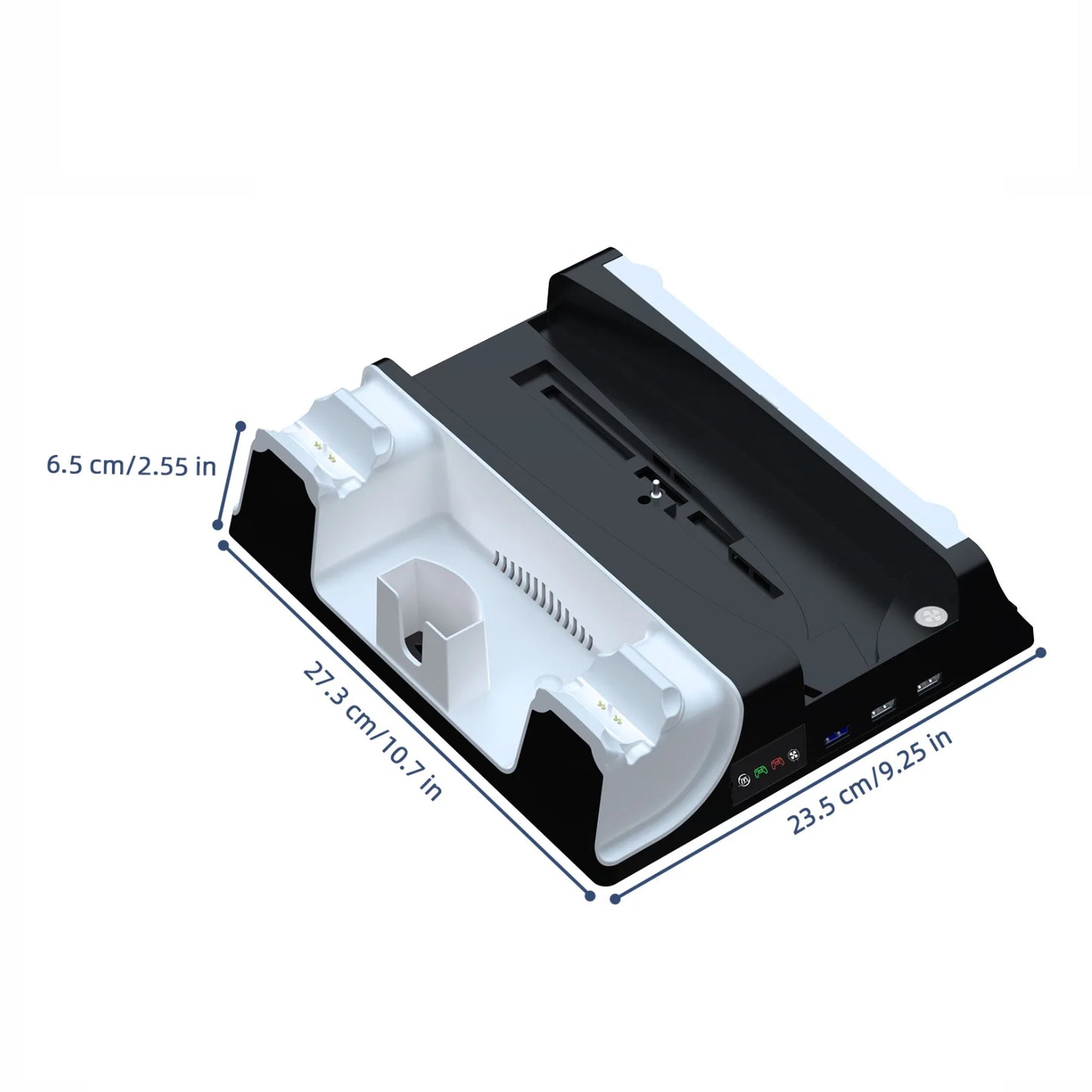 JYS Multi-Functional Vertical PS5 Charging Stand With DualSense Controller Fast Charging Dock & 12-Game Storage Rack For Disc & Digital Editions - RS8580