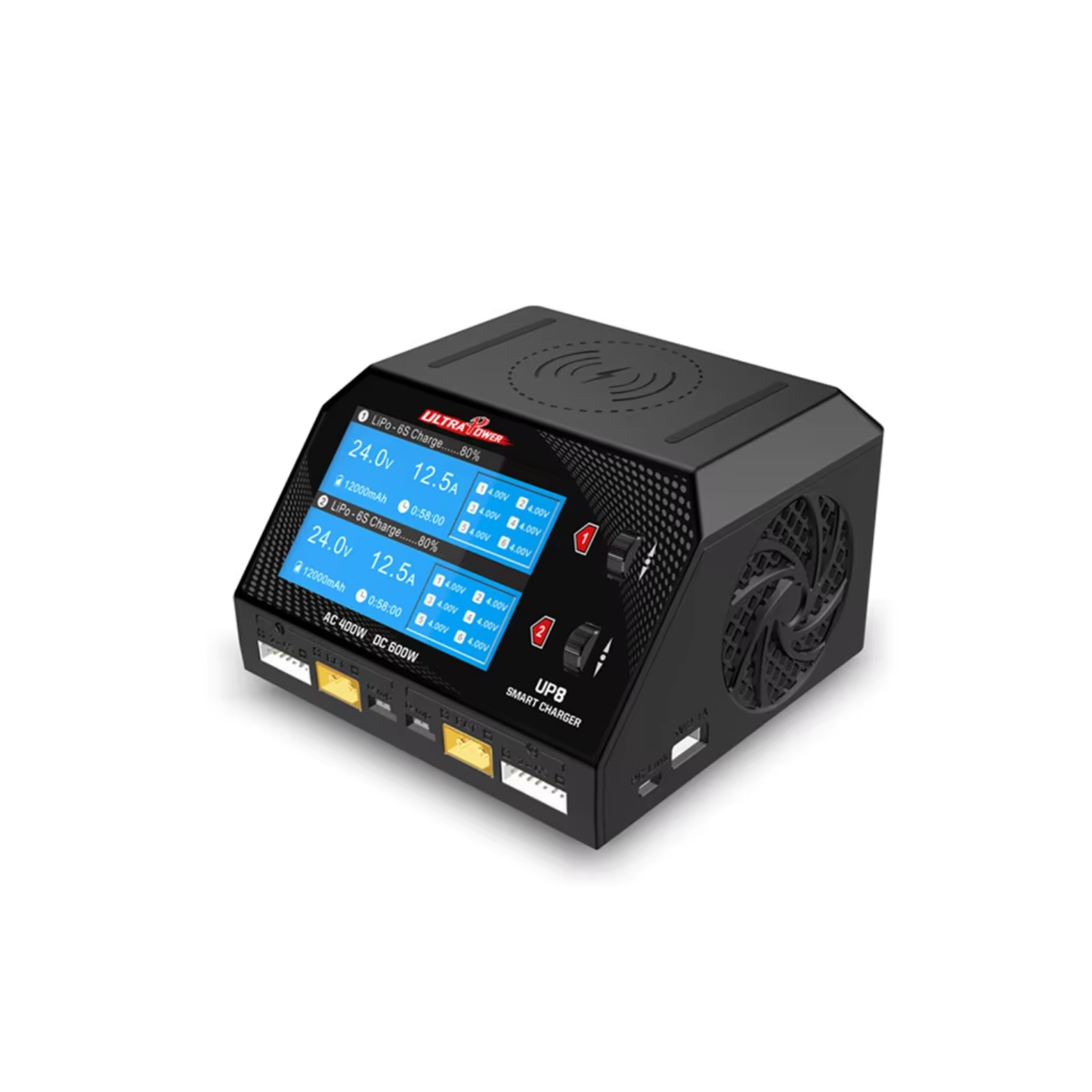 UltraPower UP8 600W AC/DC Balance Charger 16A Dual Channel Smart Battery Charger For RC drones and Cars