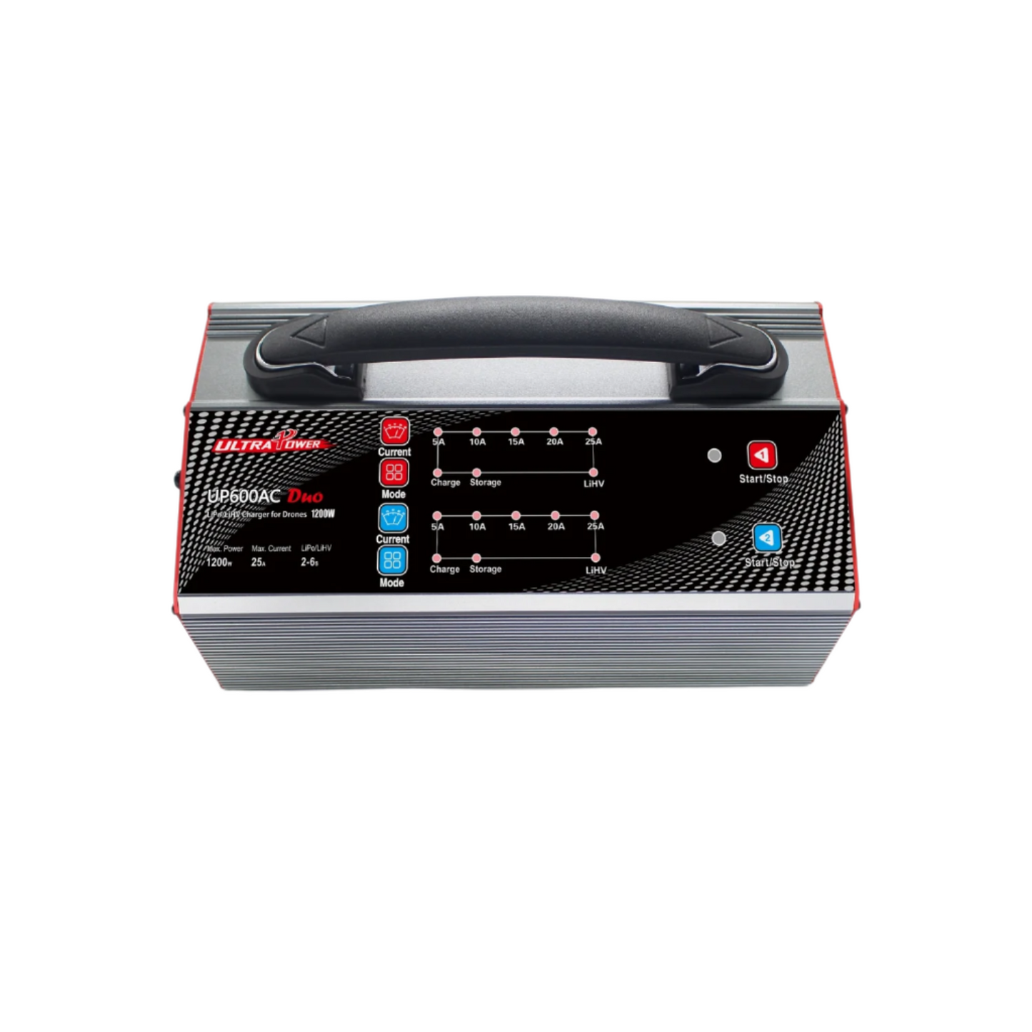 UltraPower UP600AC DUO Battery Charger 2x600W 25A Dual-Channel 2-6S LiPo/LiHV Drone Battery Charger