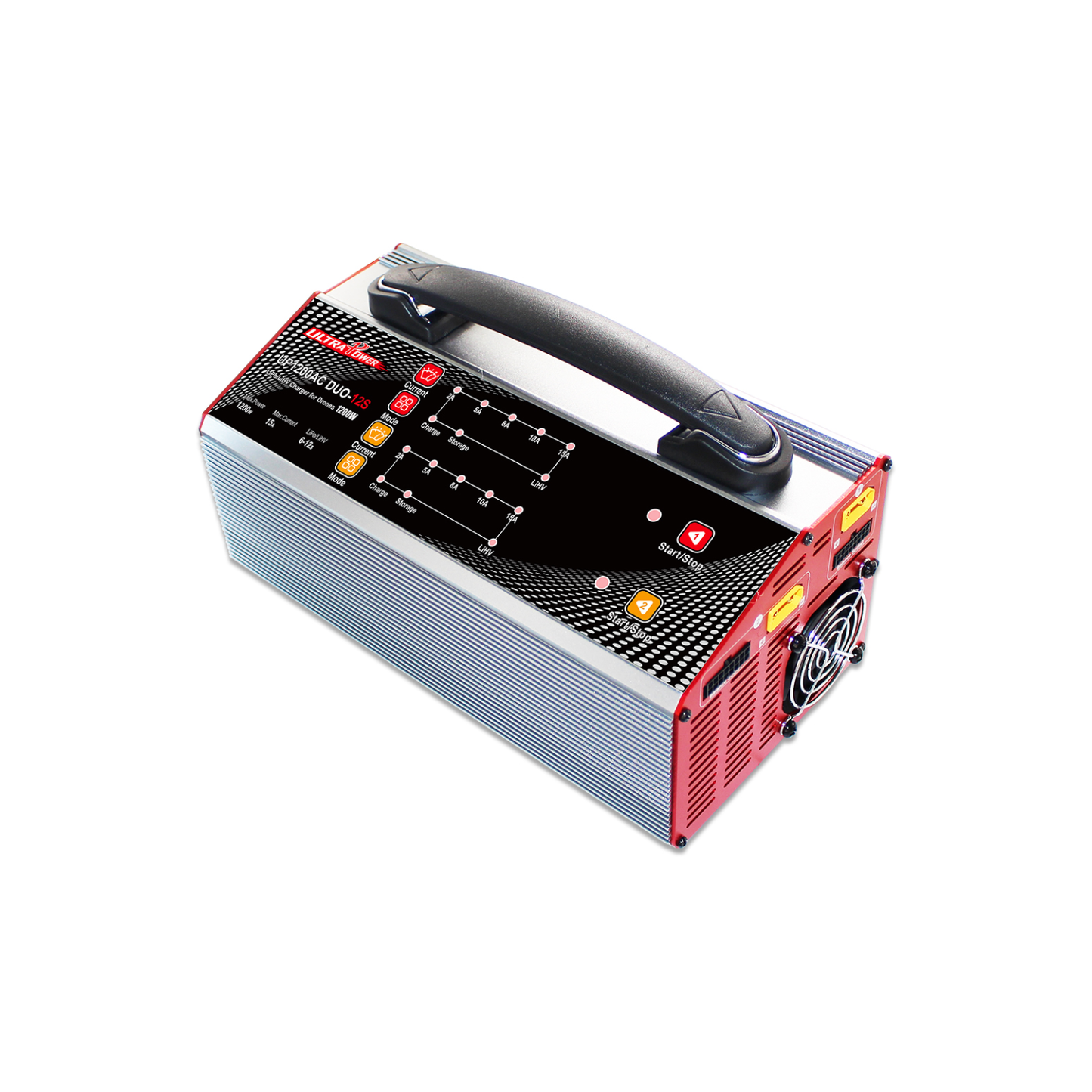 UltraPower UP1200AC DUO Battery Charger 2X600W 15A Smart Charger For 6-12S LiPo/LiHV UAV Drone Batteries Dual Channel High-Performance AC/DC Balance Charger