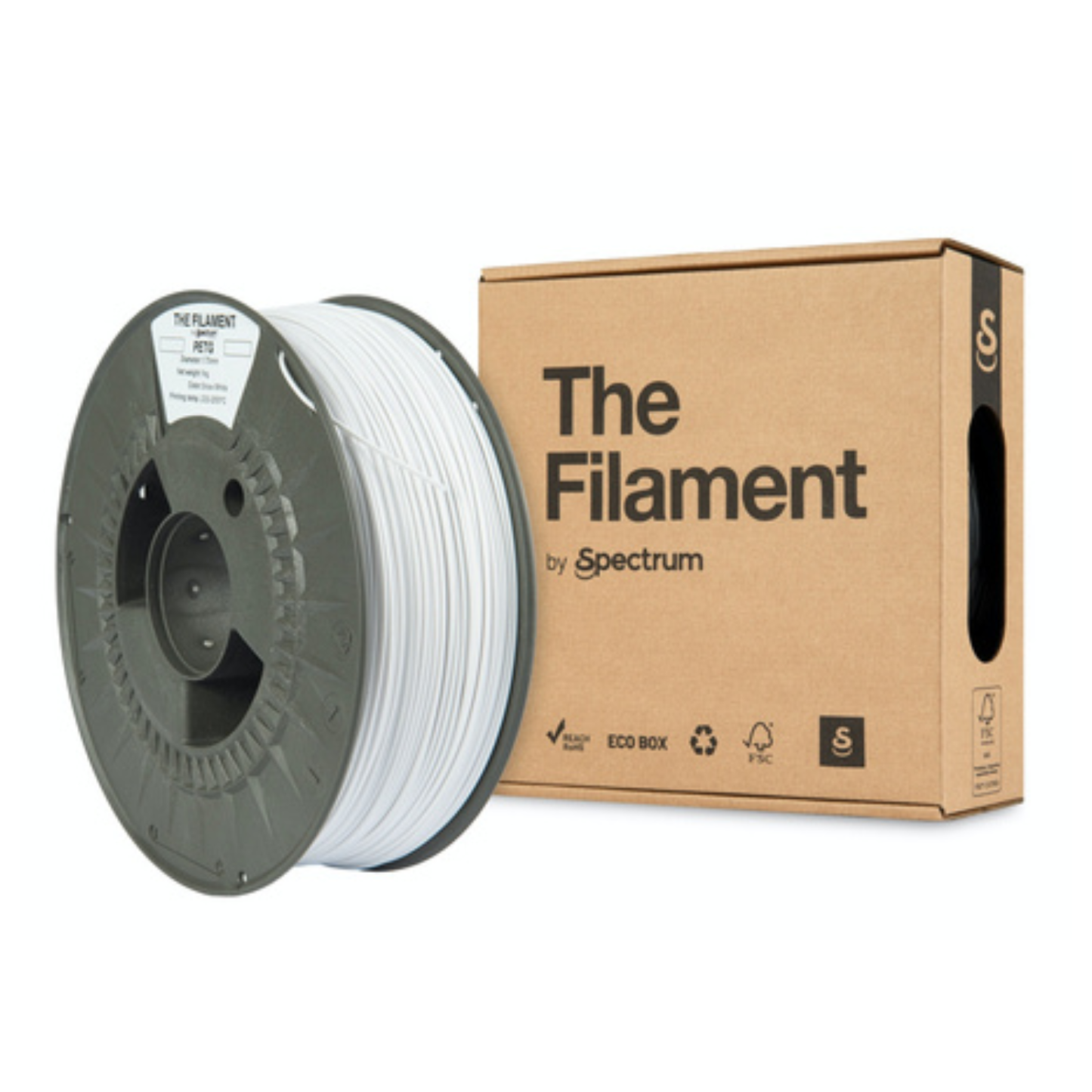 PETG 1.75mm Filament 1kg Net Weight For 3D Printing Filament , High Strength & Glossy Finish - Snow White - RS7680
