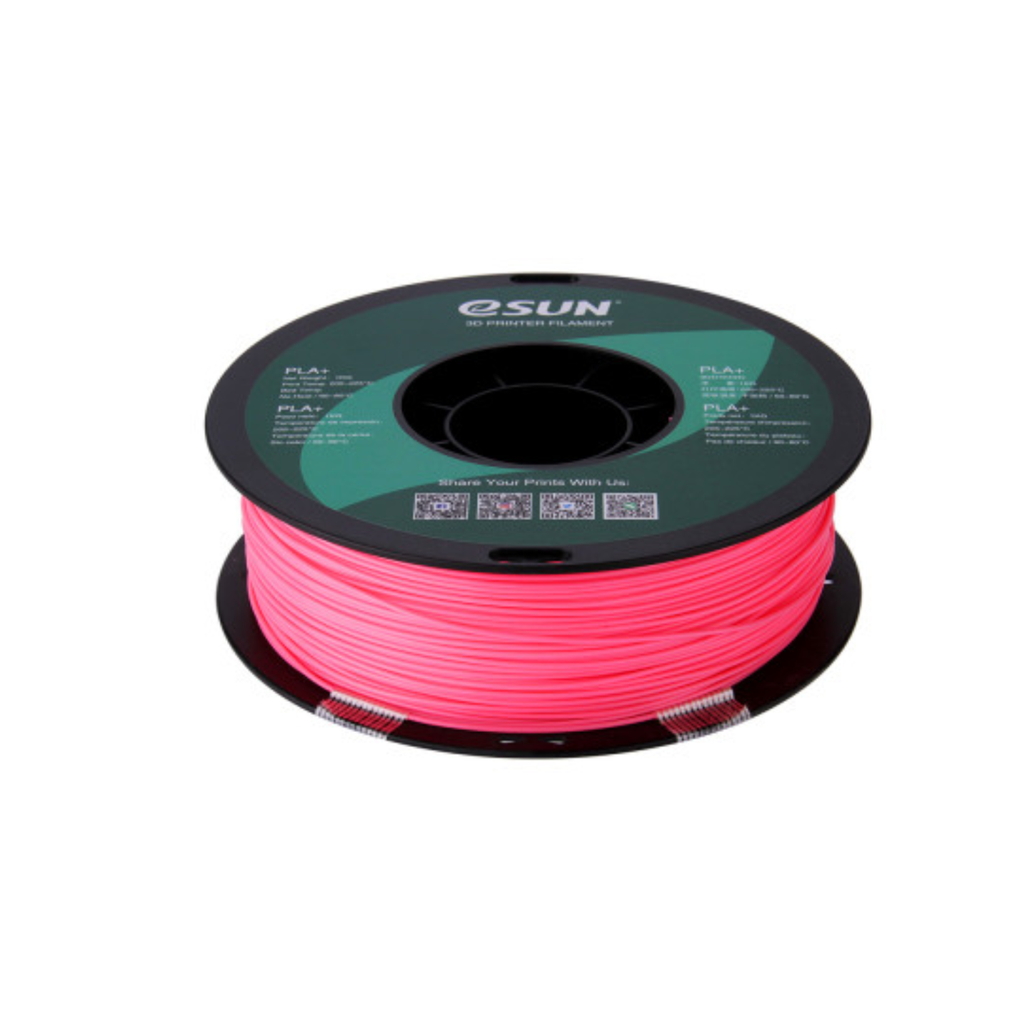 ESun PLA+ 1.75mm Filament 1kg Spool 3D Printing Filament High Strength, Matte Finish, Easy Printing For 3D Printers - Pink - RS3758