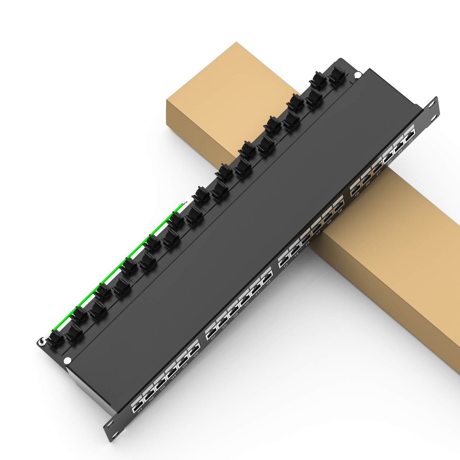 24-Port STP RJ45 Network Patch Panel