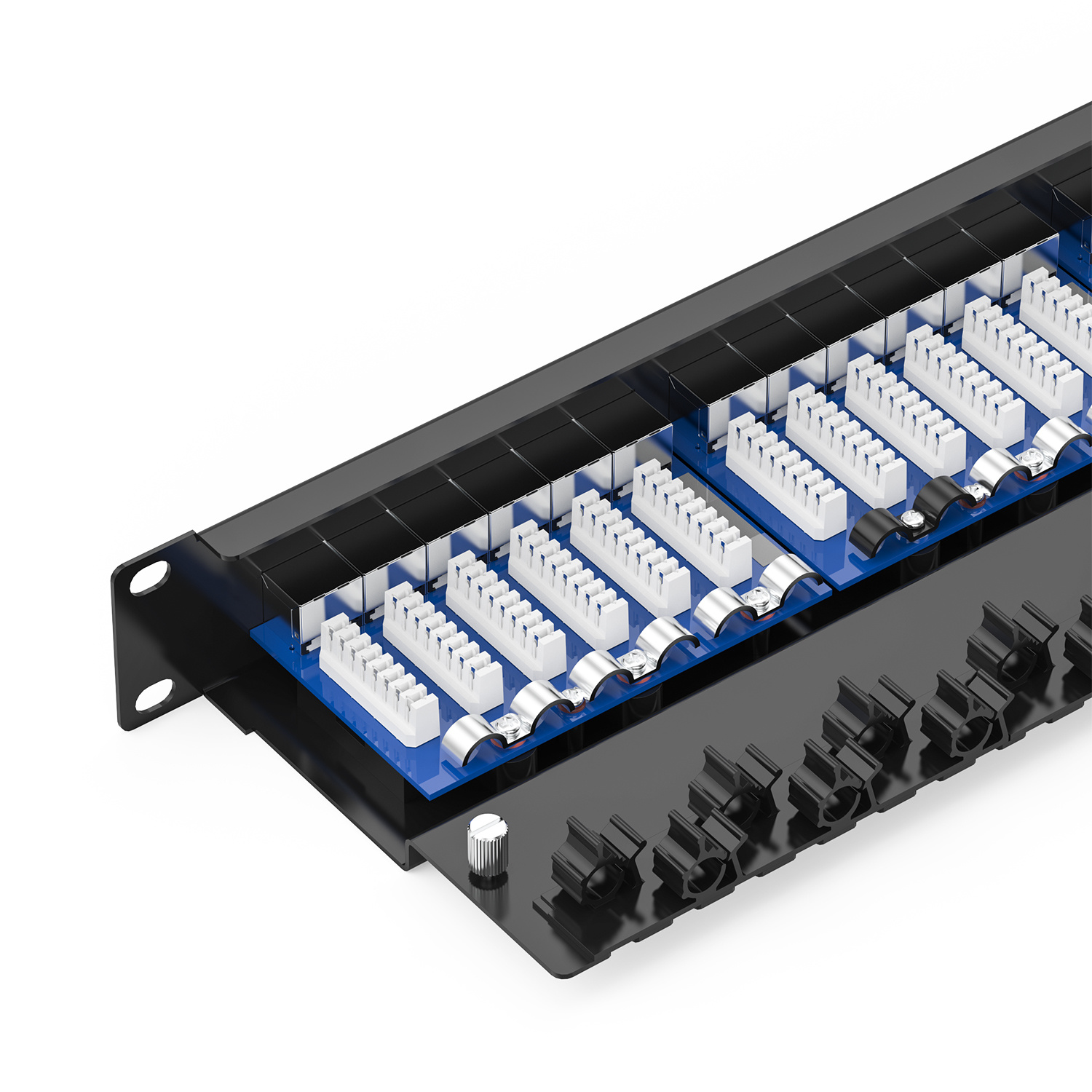 Cat6 1U 24-Port Shielded Patch Panel