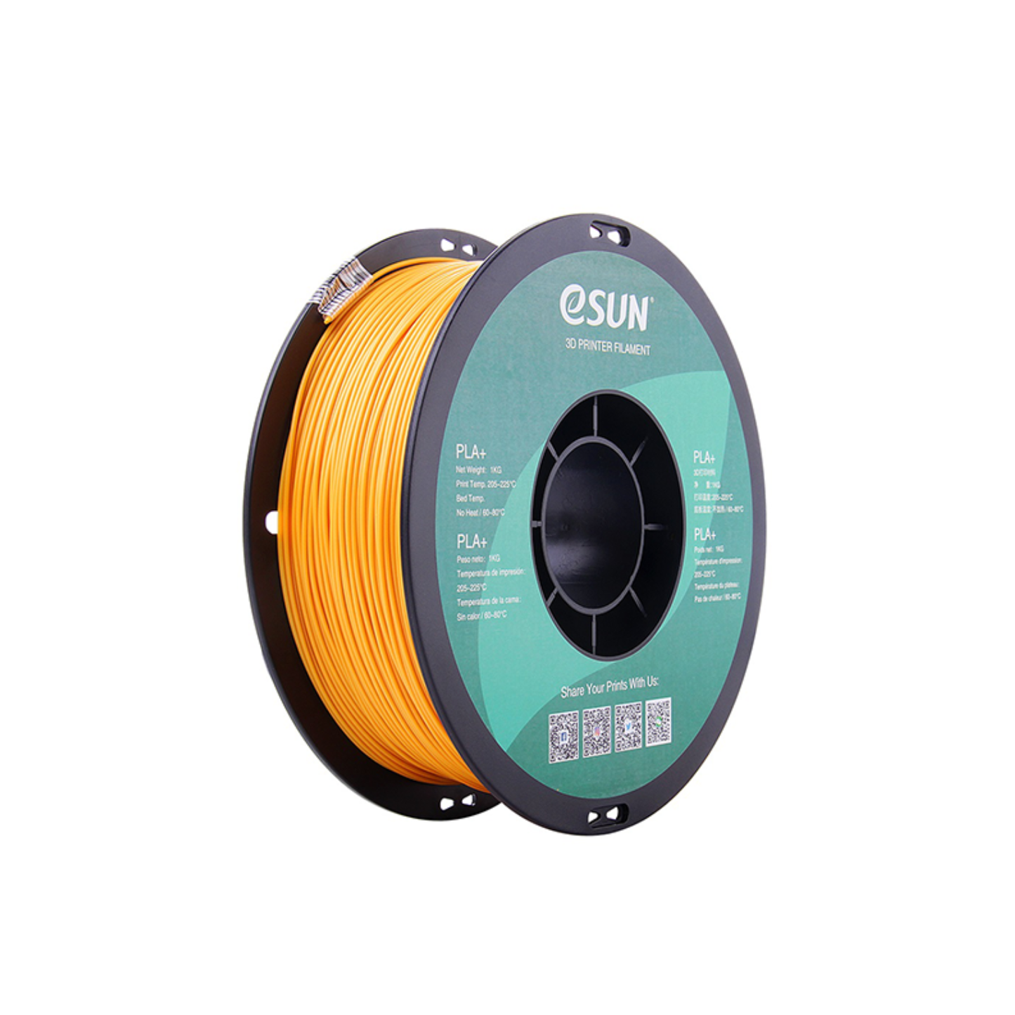 eSun PLA+ 1.75mm 3D Printing Filament 1kg Spool For High-Precision 3D Printing Projects - Gold - RS4549