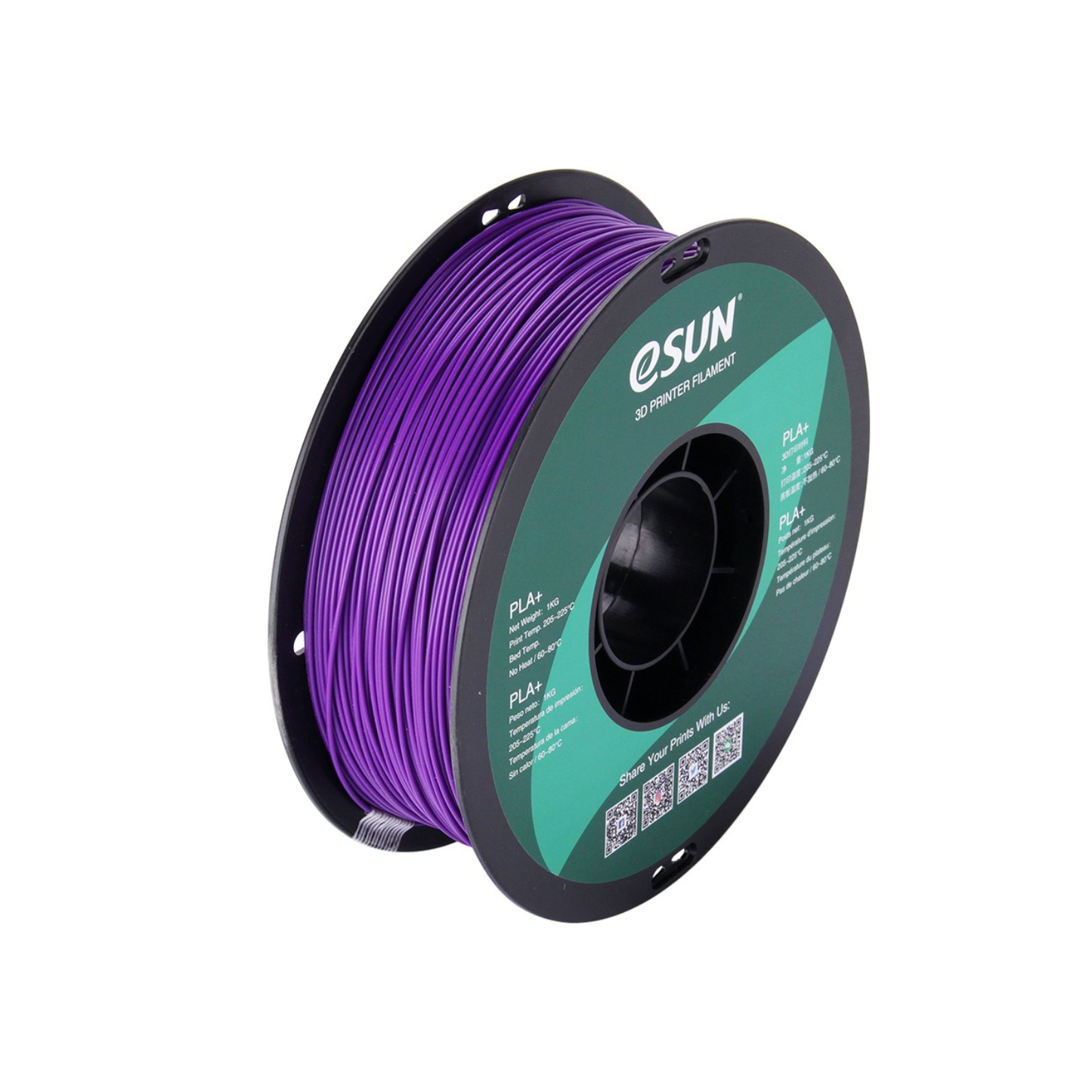 eSun PLA+ 1.75mm Filament 1kg Spool High-Strength, Eco-Friendly 3D Printing Material For Precision Prints - Purple - RS4600
