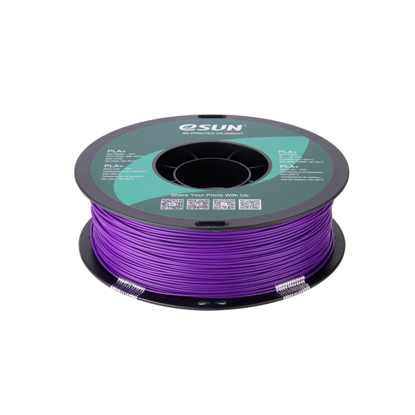 eSun PLA+ 1.75mm Filament 1kg Spool High-Strength, Eco-Friendly 3D Printing Material For Precision Prints - Purple - RS4600