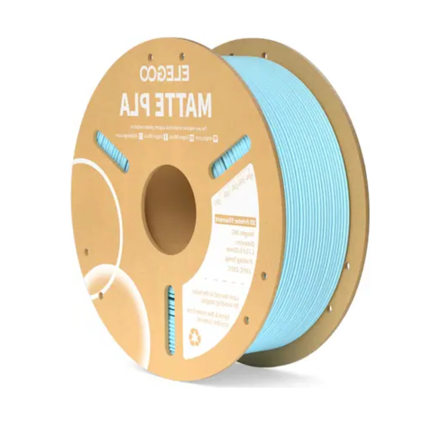 Matte PLA+ 3D Printer Filament 1.75mm 1kg High-Quality Spool For Smooth, Precision Printing - Blue - RS7128