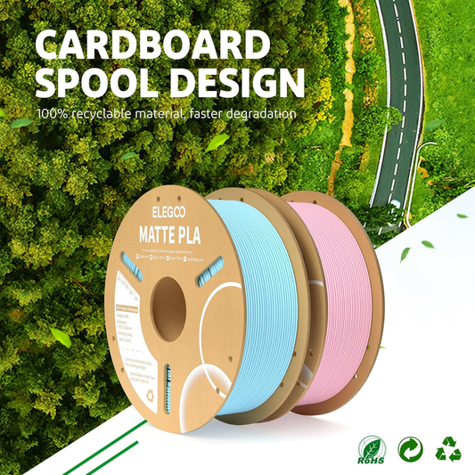 Matte PLA+ 3D Printer Filament 1.75mm 1kg High-Quality Spool For Smooth, Precision Printing - Blue - RS7128