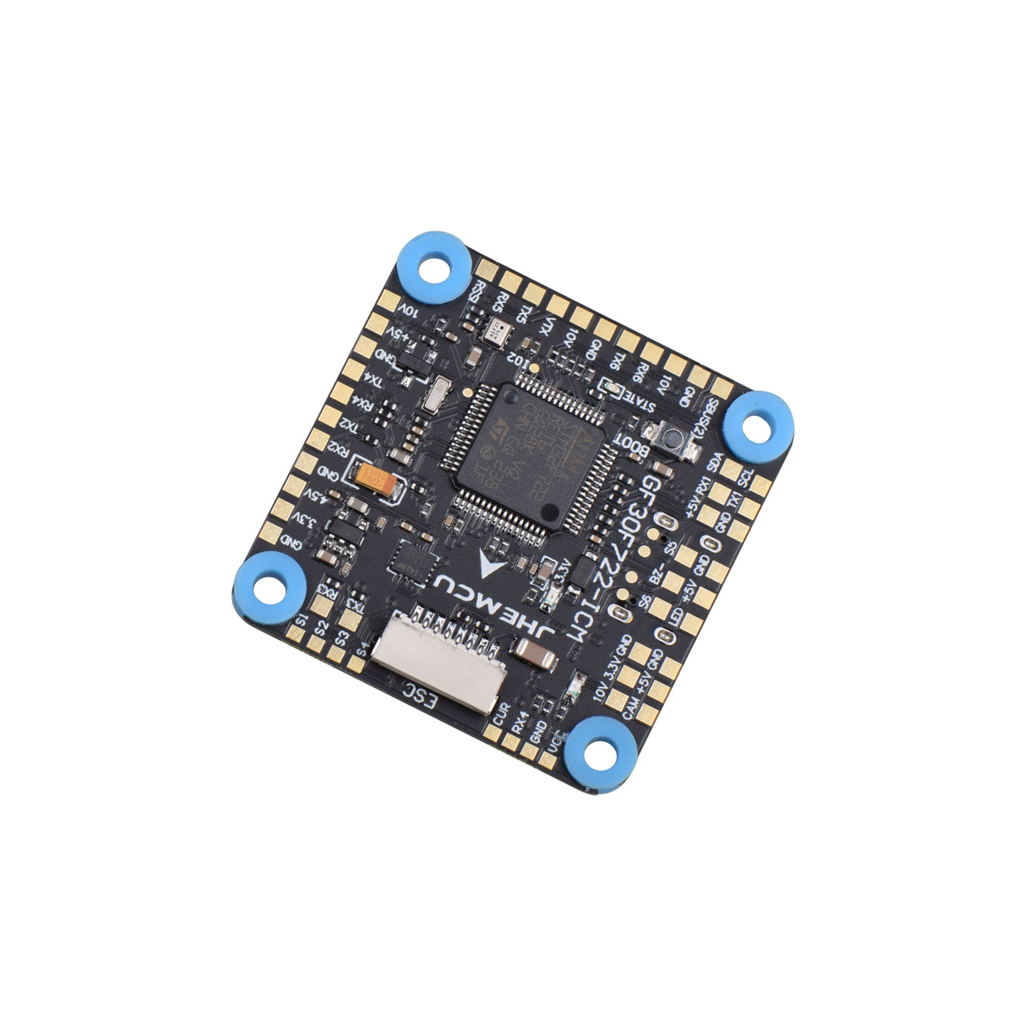JHEMCU GF30F722-ICM Flight Controller STM32F722 MCU, ICM Gyro, Betaflight/INAV Compatible, for FPV Racing and Freestyle Drones