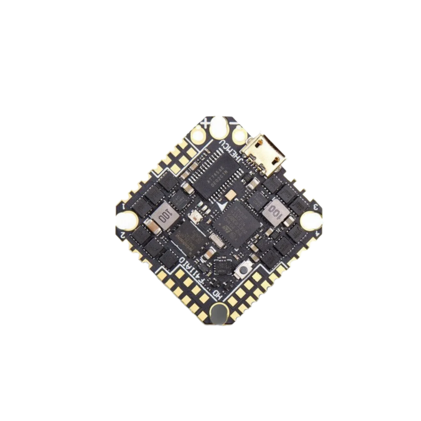 JHEMCU GHF411AIO-HD F4 Flight Controller With OSD and 25A 4-in-1 ESC For FPV Racing Drones