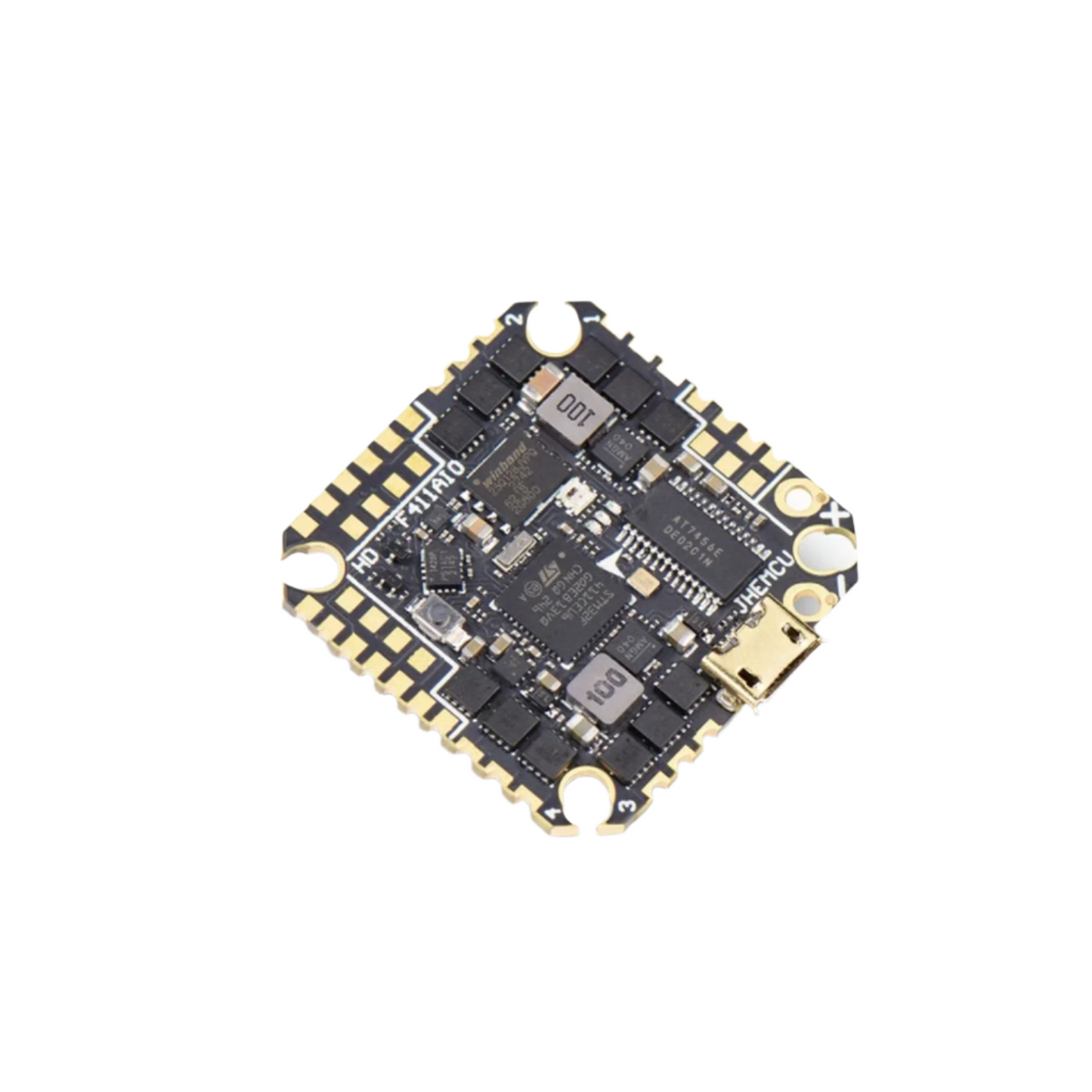 JHEMCU GHF411AIO-HD F4 Flight Controller With OSD and 25A 4-in-1 ESC For FPV Racing Drones