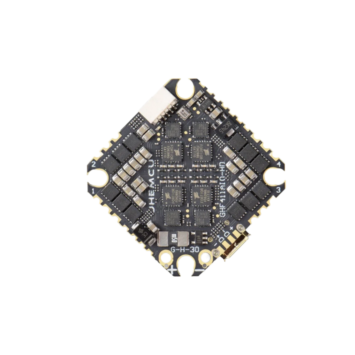 JHEMCU GHF411AIO-HD F4 Flight Controller With OSD and 25A 4-in-1 ESC For FPV Racing Drones
