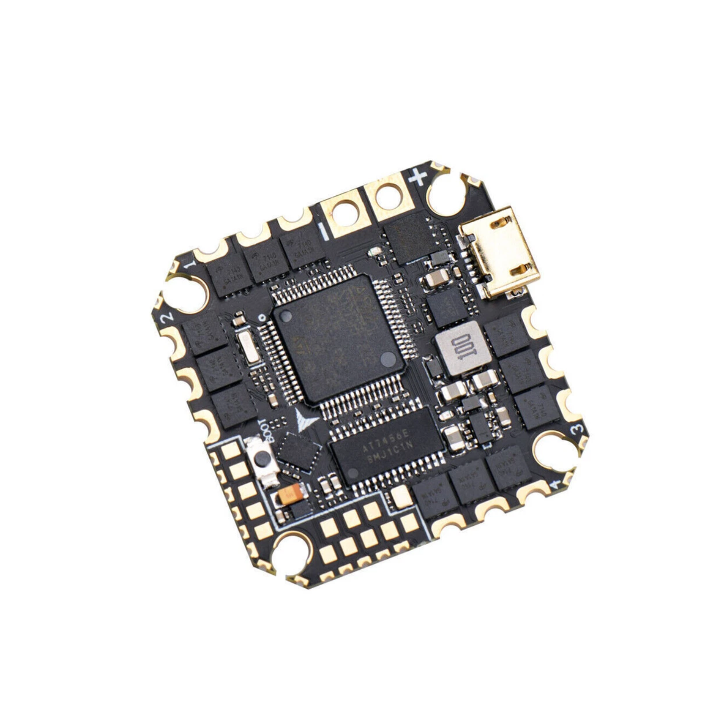 JHEMCU GHF722AIO-HD 40A AIO Flight Controller With Integrated 4-in-1 ESC, F7 Processor, OSD, Barometer, 5V BEC, Supports 2-6S LiPo for FPV Drones