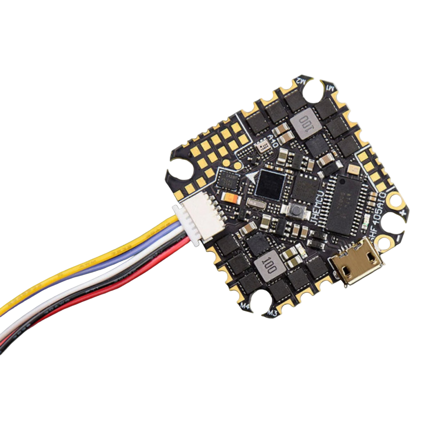 JHEMCU GHF405AIO-HD F405 Flight Controller With Built-in 5V/10V BEC and 40A BLHeli_S 4in1 ESC for 2-6S LiPo Drones