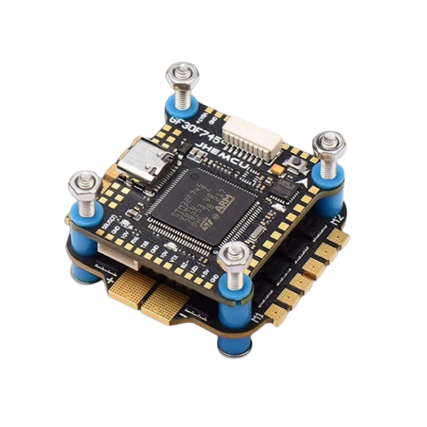 JHEMCU GF30F745 60A Flight Controller AM32A60 60A ESC Stack For High Performance Drone Electronic Speed Controller
