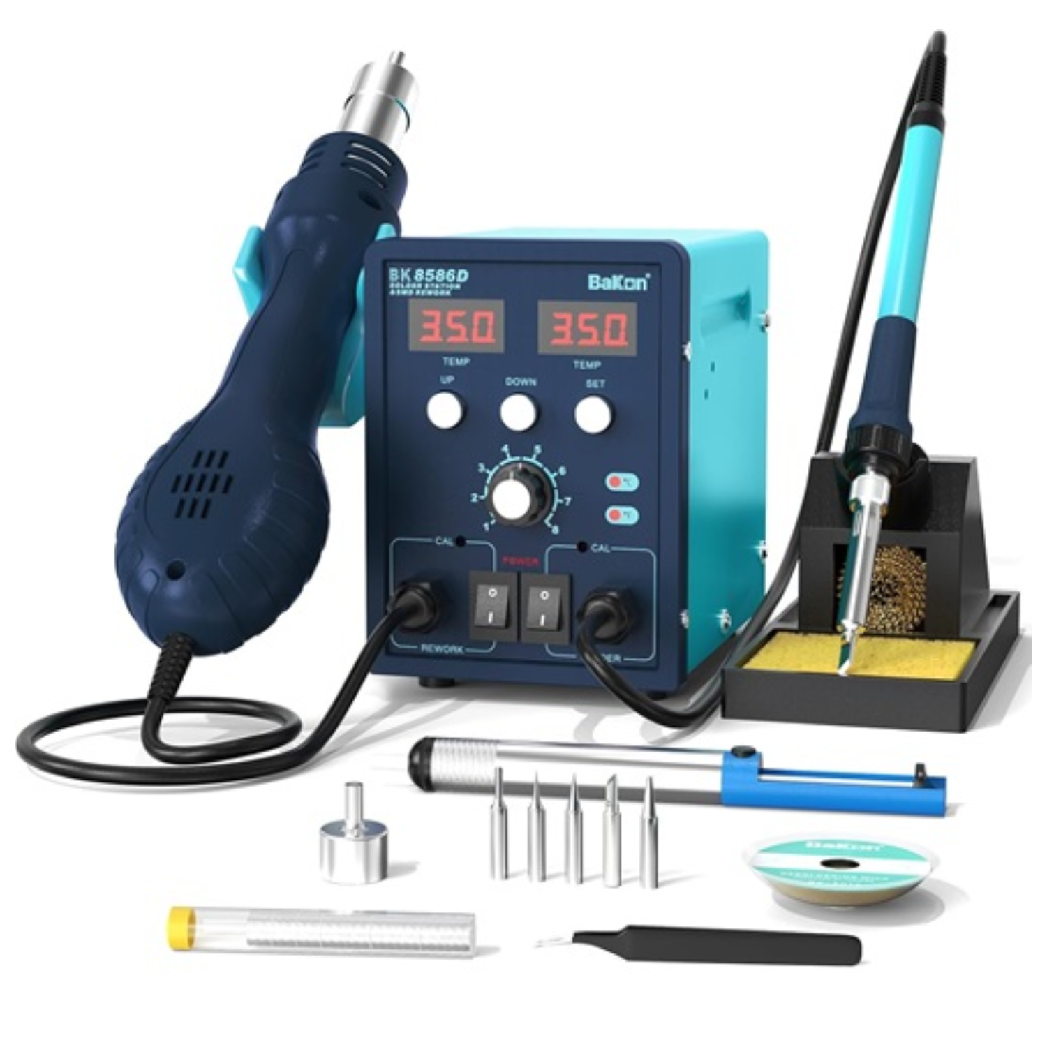 BK8586D Digital Soldering & Hot Air Rework Station