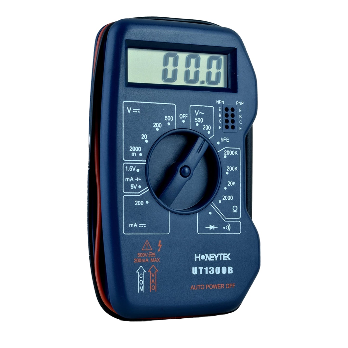 Honeytek UT1300B Portable Digital Multimeter Auto-Ranging Electrical Tester for Professional and DIY Use
