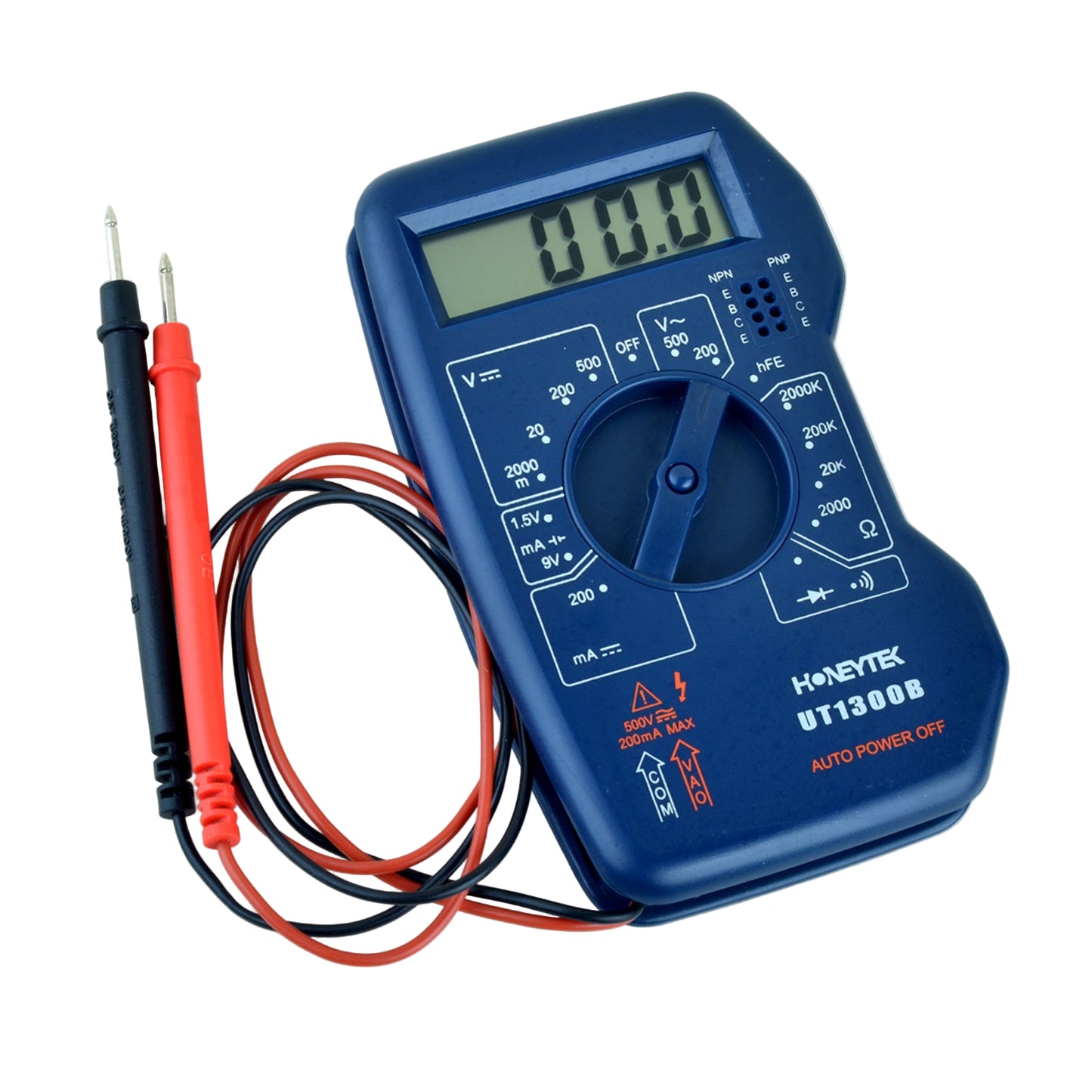 Honeytek UT1300B Portable Digital Multimeter Auto-Ranging Electrical Tester for Professional and DIY Use