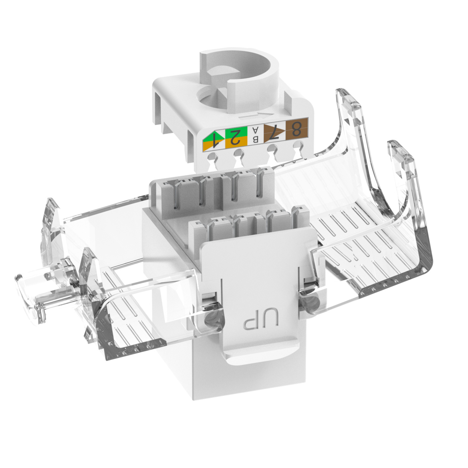 Cat6 180° Mini Toolless Keystone Jack