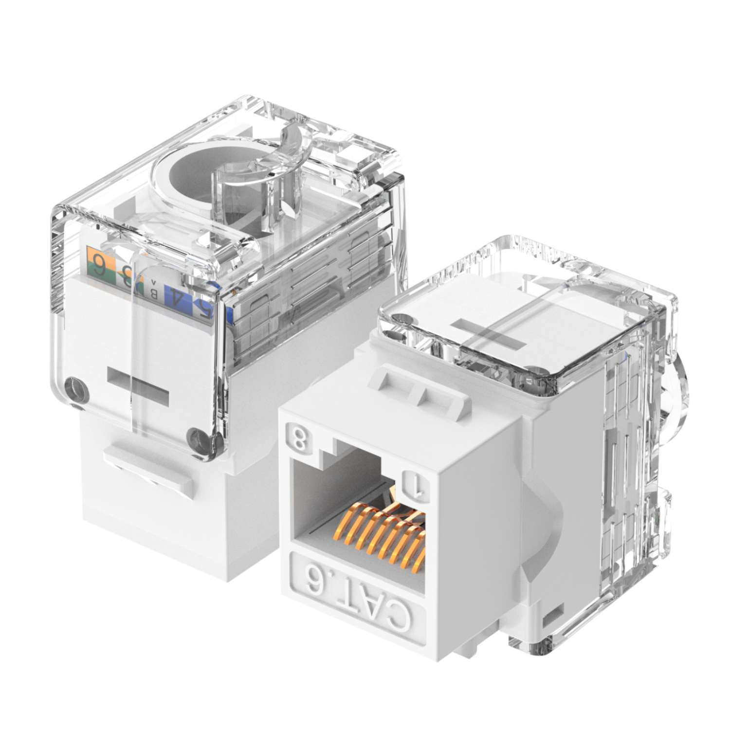 Cat6 180° Mini Toolless Keystone Jack