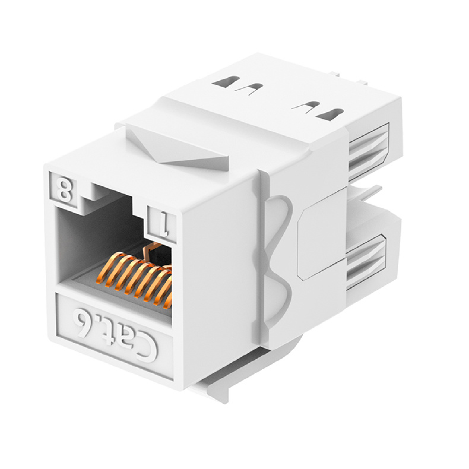 180° Cat6 UTP Punch-Down Keystone Jack