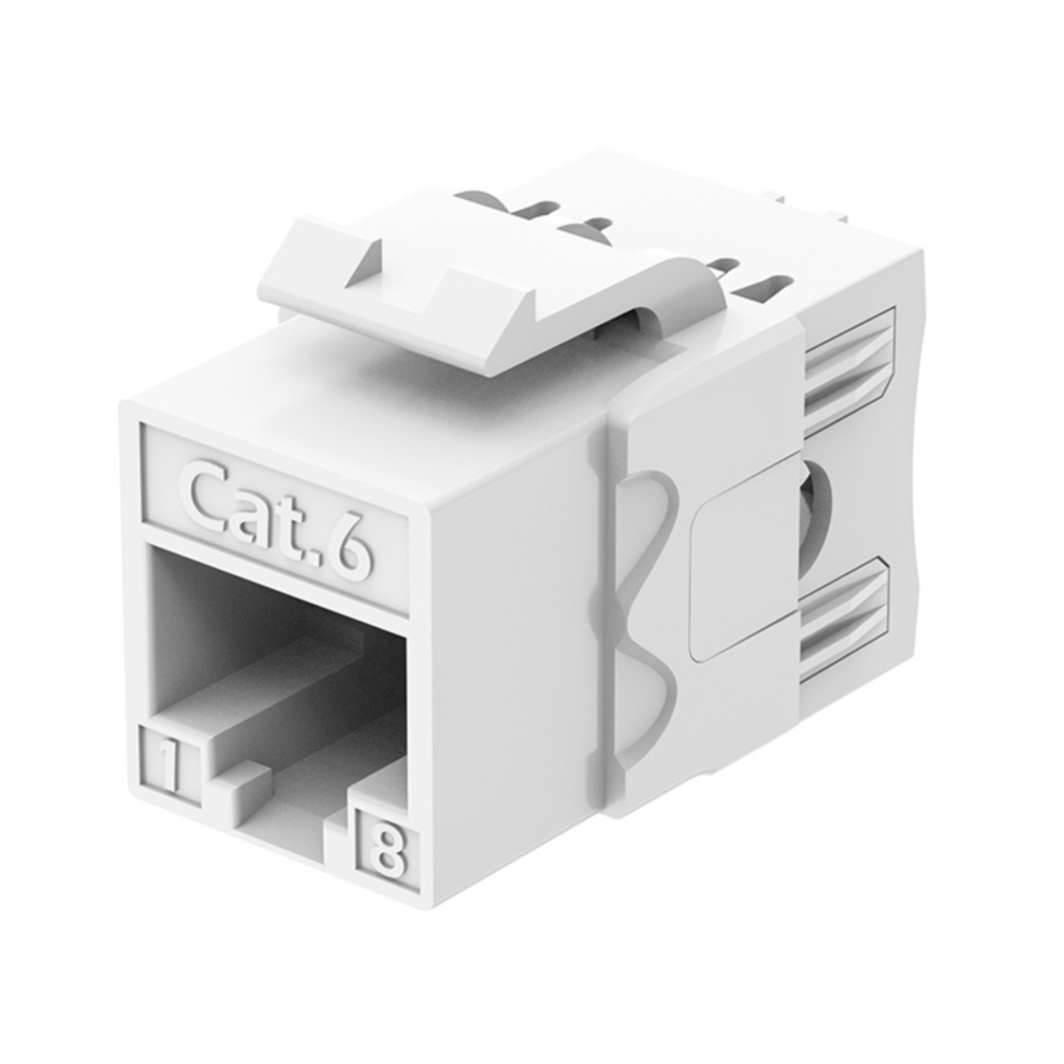 180° Cat6 UTP Punch-Down Keystone Jack