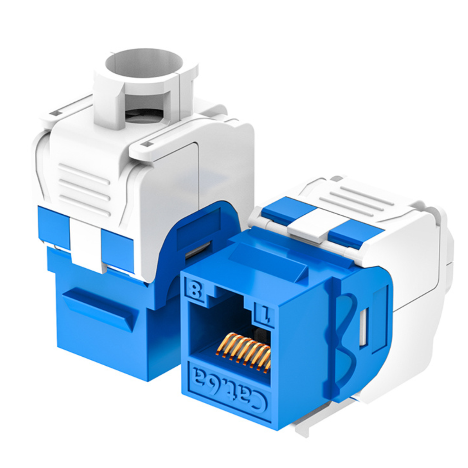 Cat6 UTP Toolless Keystone Jack 180°