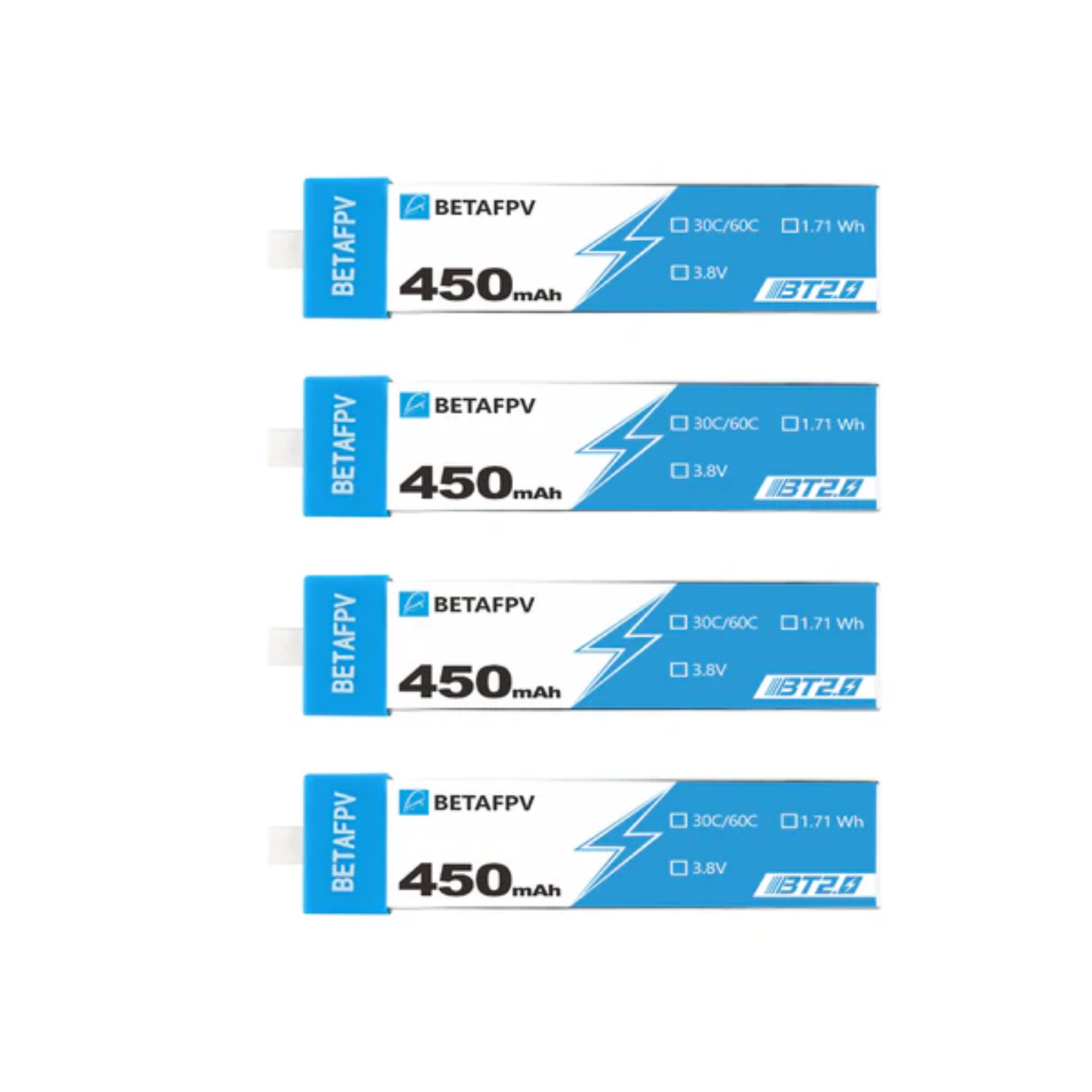 BT2.0 450mAh 1S 30C HV LiPo Battery