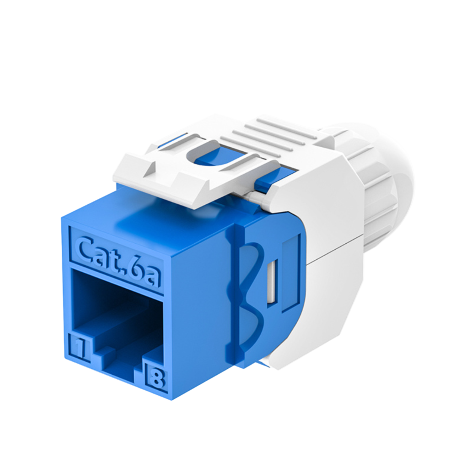 Cat6 UTP Toolless Keystone Jack 180° With Nut