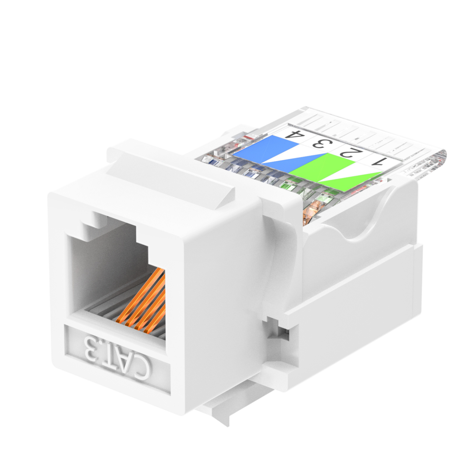 Cat6 UTP 90° Toolless Keystone Jack