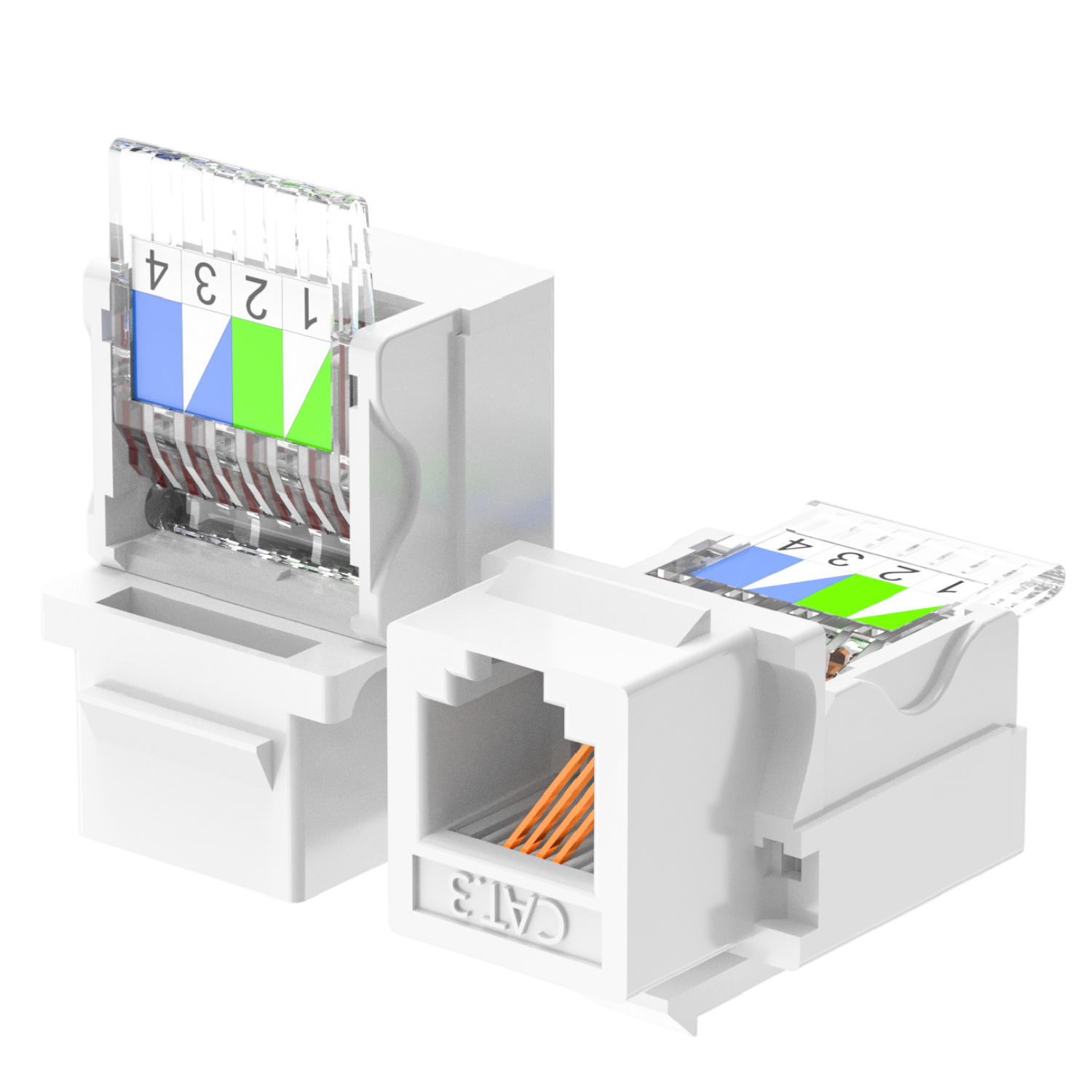 Cat6 UTP 90° Toolless Keystone Jack