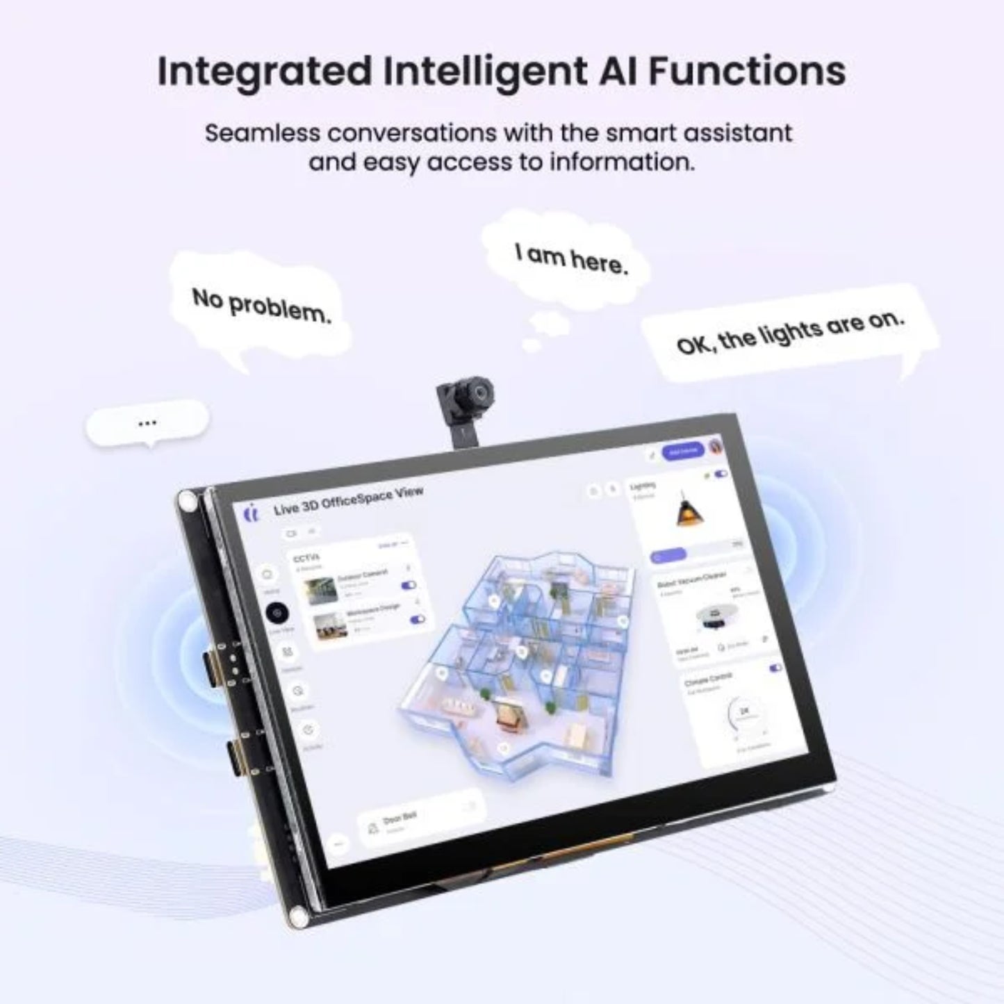 Elecrow CrowPanel Advanced 7" HMI AI Display High-Resolution 1024x600 IPS Capacitive Touch Screen With ESP32-P4 Microcontroller, WiFi 6 Compatible For IoT with Arduino/LVGL